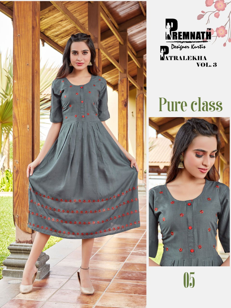 PATRALEKHA 3 Fancy Ethnic Wear Rayon Slub Designer Kurti Collection